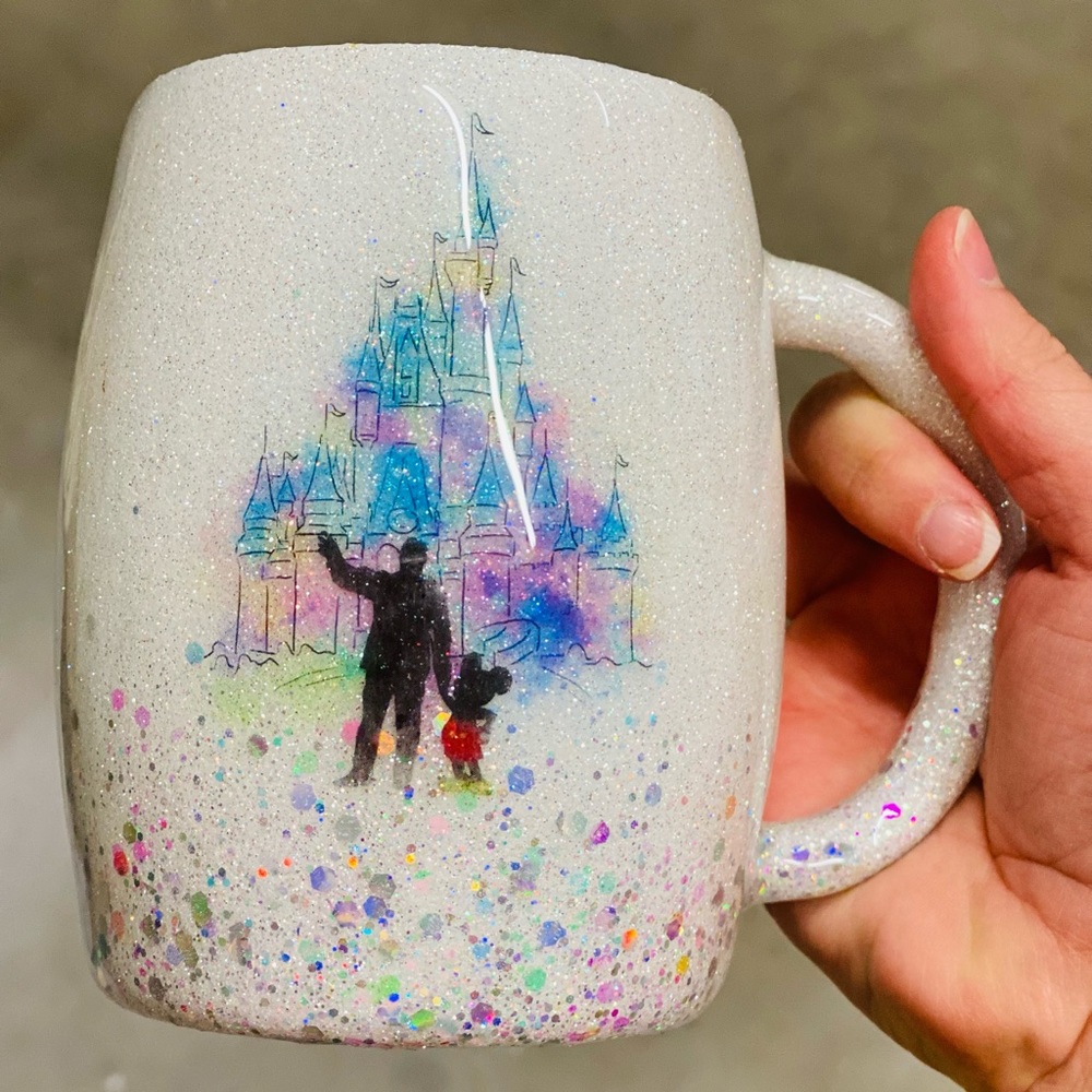 Coffee mug glitter tumbler